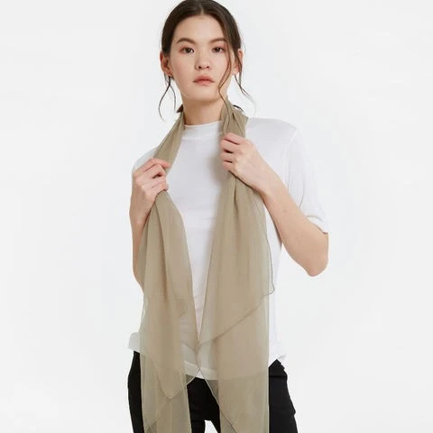Delicate Chiffon Silk Square Scarf factory