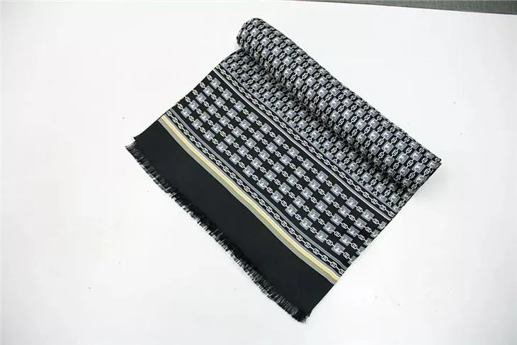DX 2022 Pure Silk Scarves Long Scarf For Men Autumn Winter