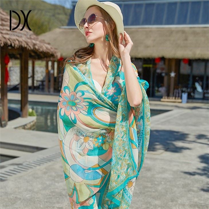  100% Mulberry Silk Chiffon Scarf