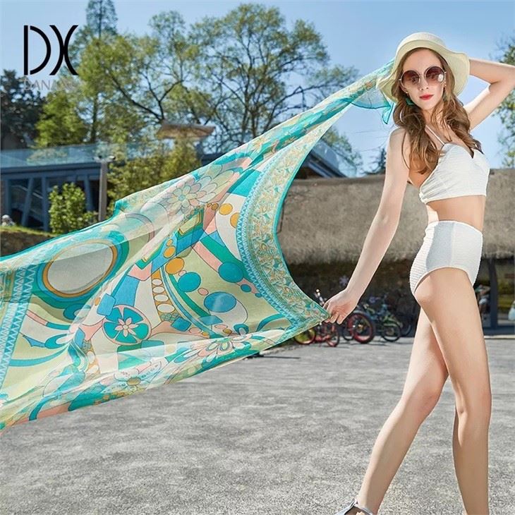 Extra Wide 100% Mulberry Silk Chiffon Scarf suppliers