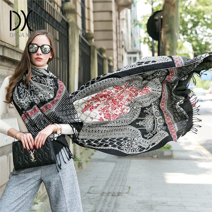 Fashion Digital Printing 2 Ply Cashmere Wrap