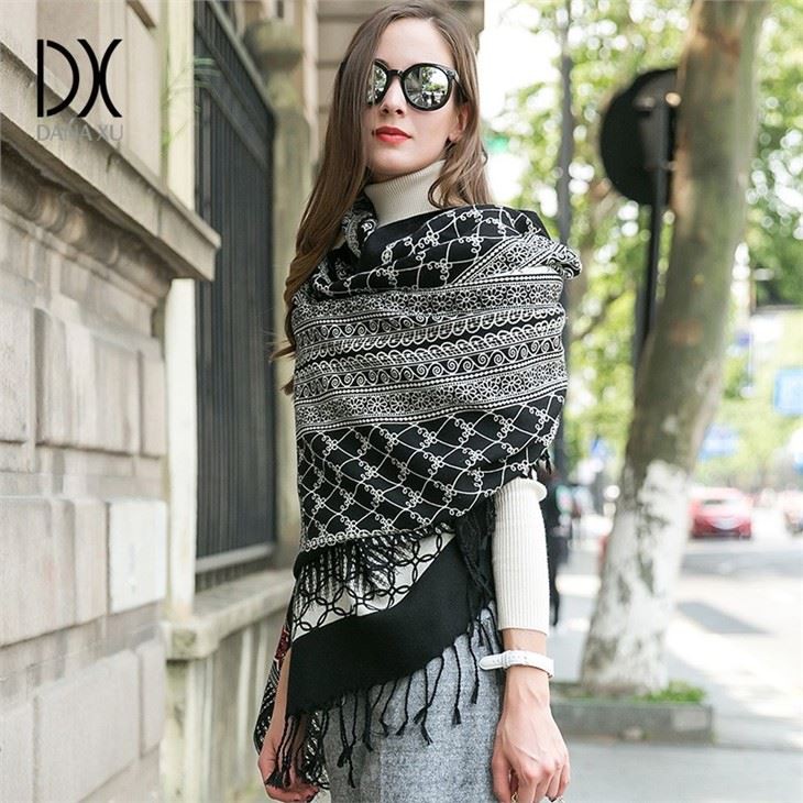  Printing 2 Ply Cashmere Wrap