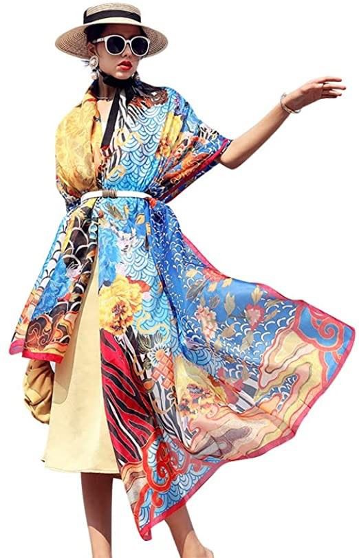 cheap Garden Silk Chiffon Wrap