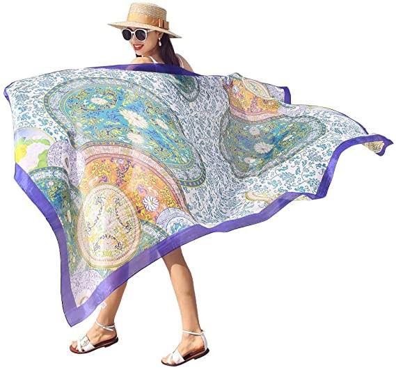 High Quality Digital Print Silk Square Scarf suppliers