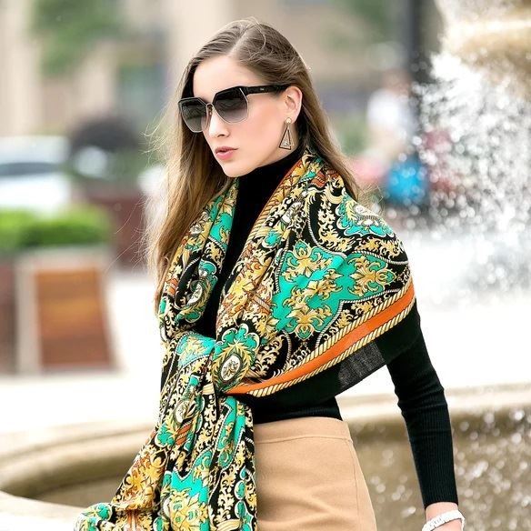 Customized Leopard Ladies Cashmere Wraps And Shawls
