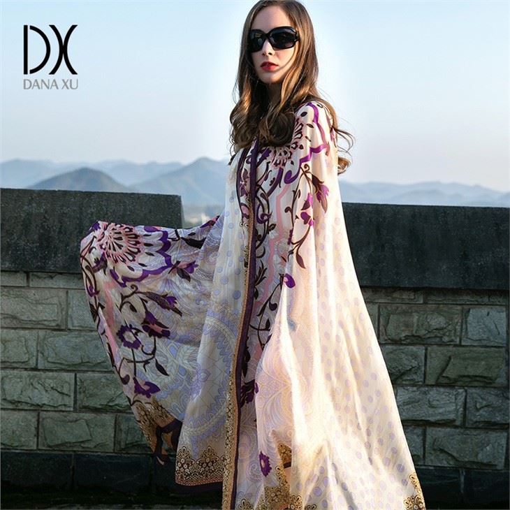 Magnificent Print Silk Square Scarf suppliers