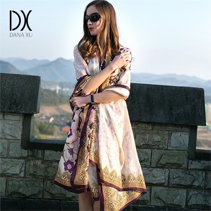 Magnificent Print Silk Square Scarf factory