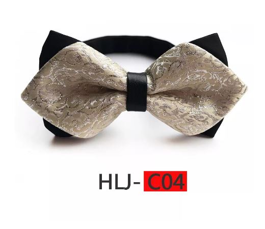 New York Gentlemen's Diamond Pointed Pre-Tied Bow Tie Cravat Men