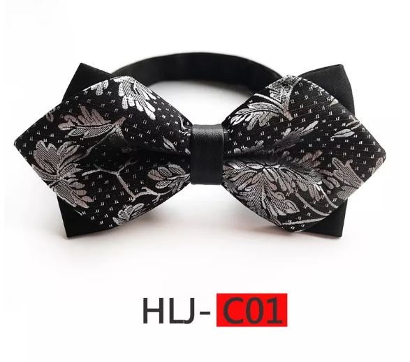 New York Gentlemen's Diamond Pointed Pre-Tied Bow Tie Cravat Men