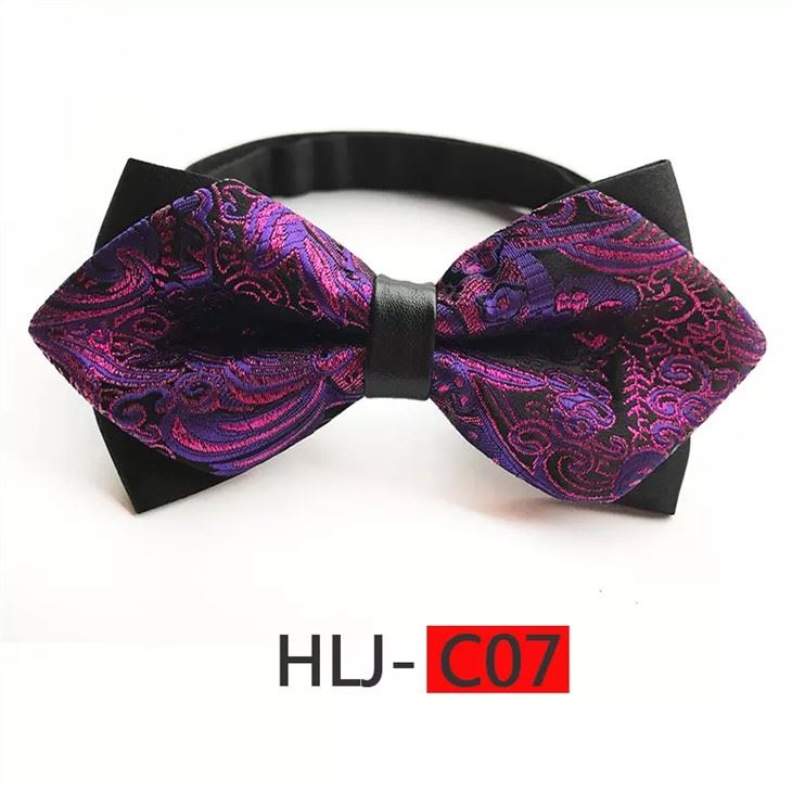 New York Gentlemen's Diamond Pointed Pre-Tied Bow Tie Cravat Men