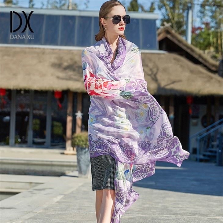Oversize Soft Shawl Beach Silk Wrap suppliers
