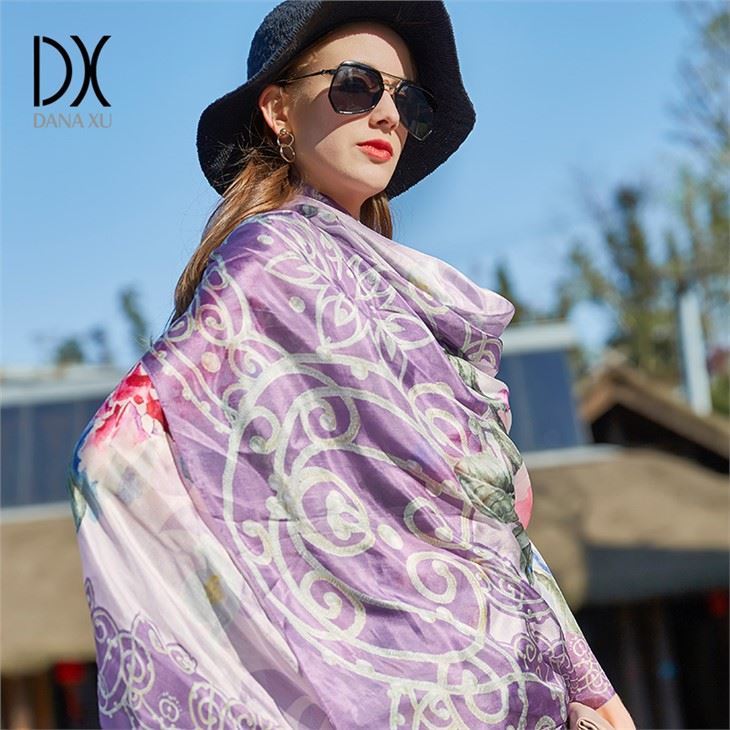 Oversize Soft Shawl Beach Silk Wrap Manufacturers