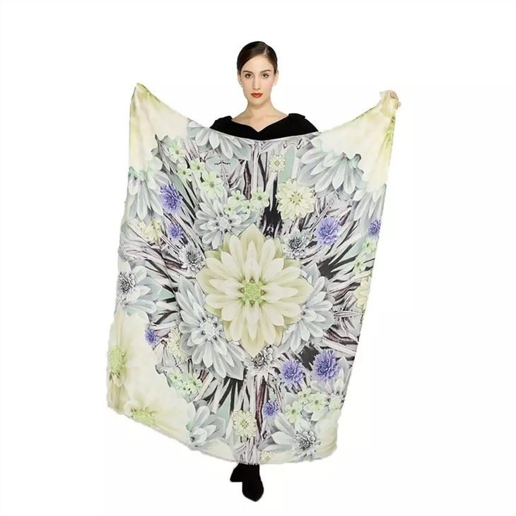 Print Merino Wool Pashmina Shawls factory