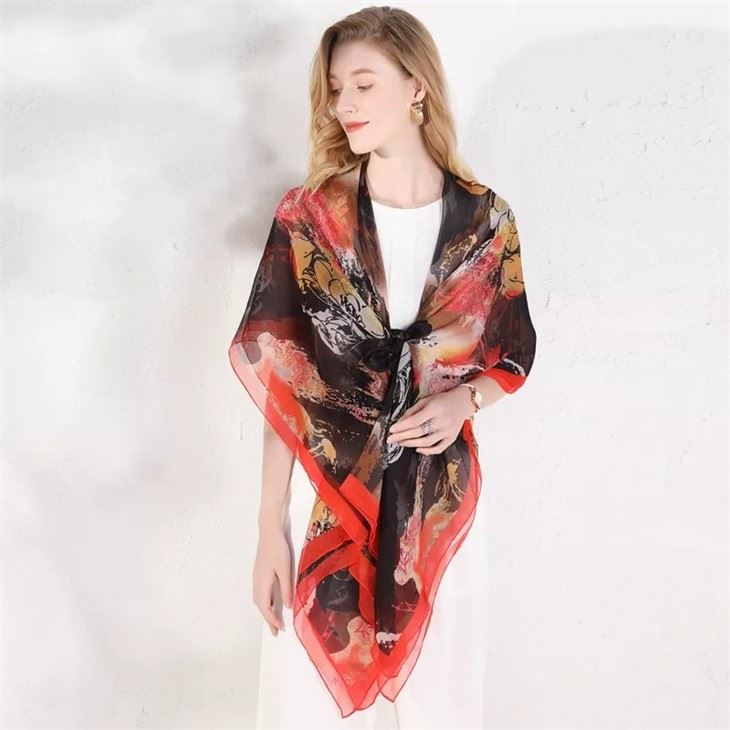 Printed Scarf Silk Bandana Shawl Manufacturers