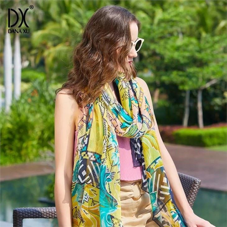 Customized Printed Scarf Silk Bandana Shawl