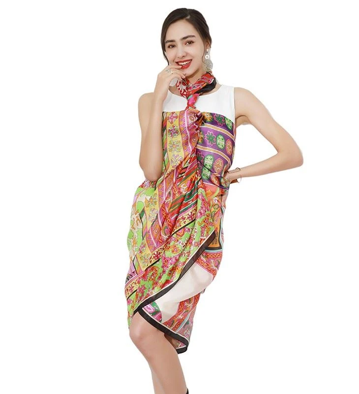 Printed Women Silk Chiffon Wrap suppliers