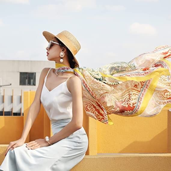 Printed Women Silk Scarf 