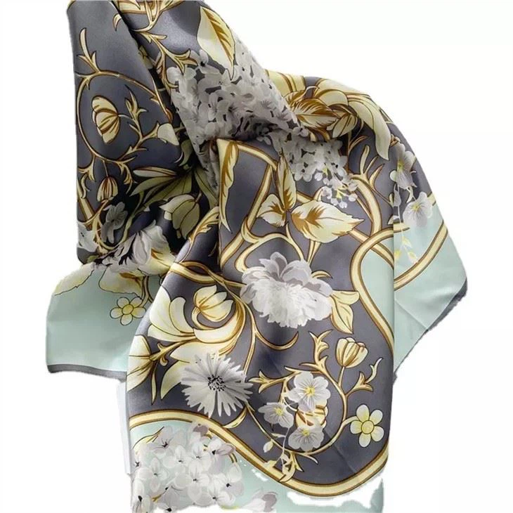 Pure Satin 100% Silk Scarf Square Scarf