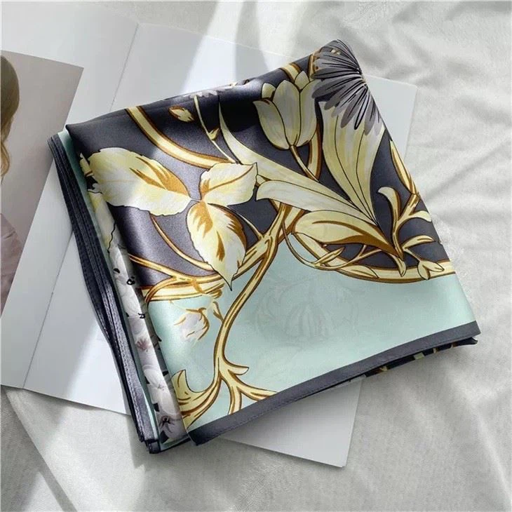 Pure Satin 100% Silk Scarf Square Scarf for sale