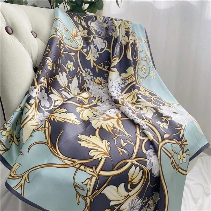 cheap Pure Satin 100% Silk Scarf Square Scarf