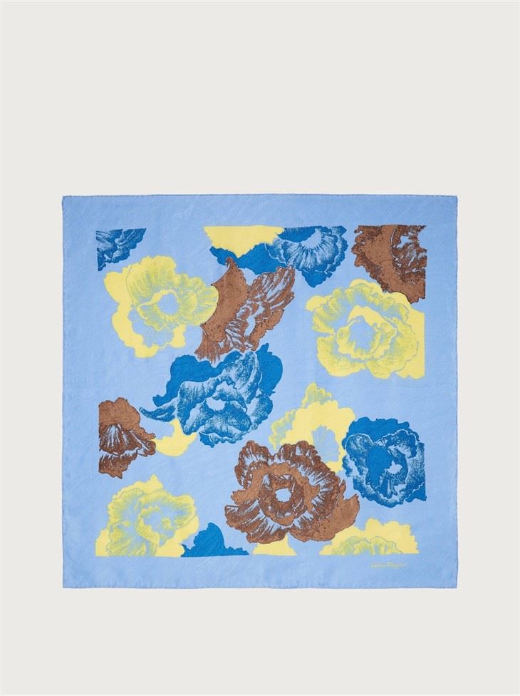  Floral Printed Square Scarf