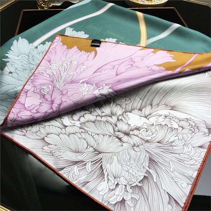 Romance Floral Printed Square Scarf suppliers