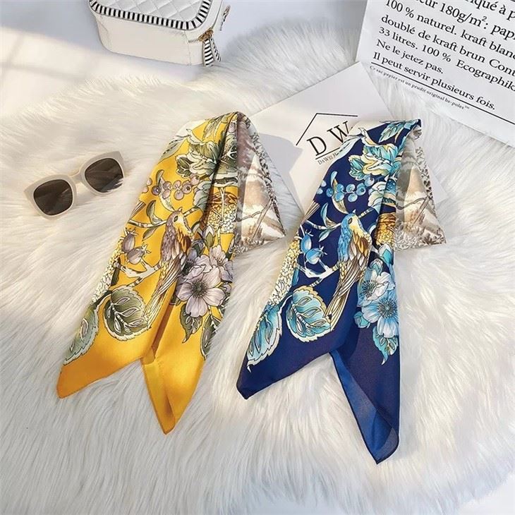 Customized Satin Square Scarf Digital Printing