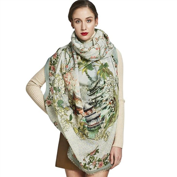 Scarves Winter Printed Wool Shawls