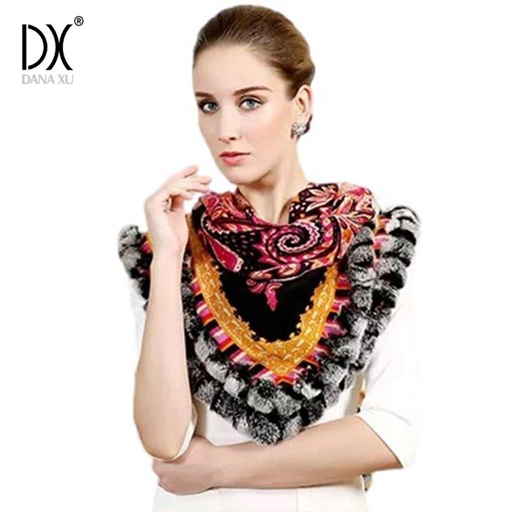 Silk Feeling Polyester Scarves Embroidery factory