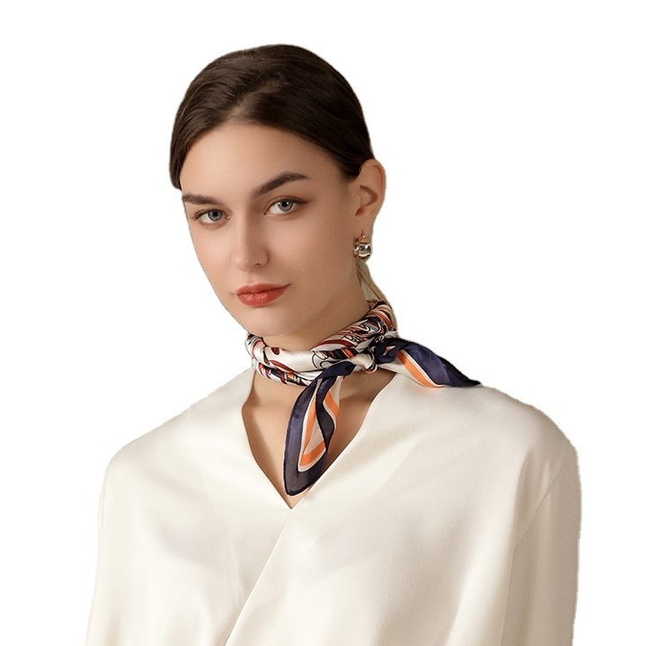 Customized Silk Satin Edge Scarves