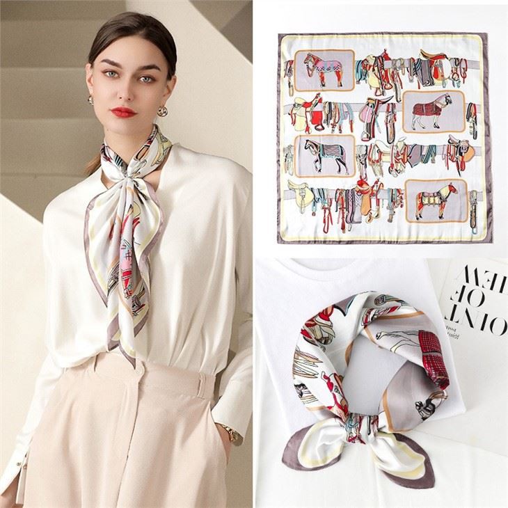 cheap Silk Satin Edge Scarves