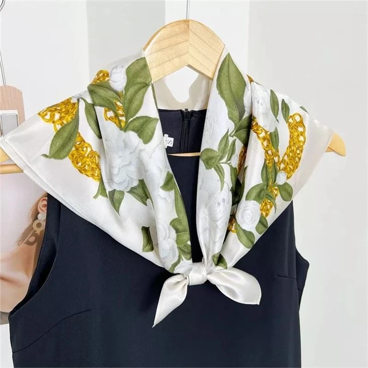 Silk Satin Head Hijab Designer Scarves suppliers
