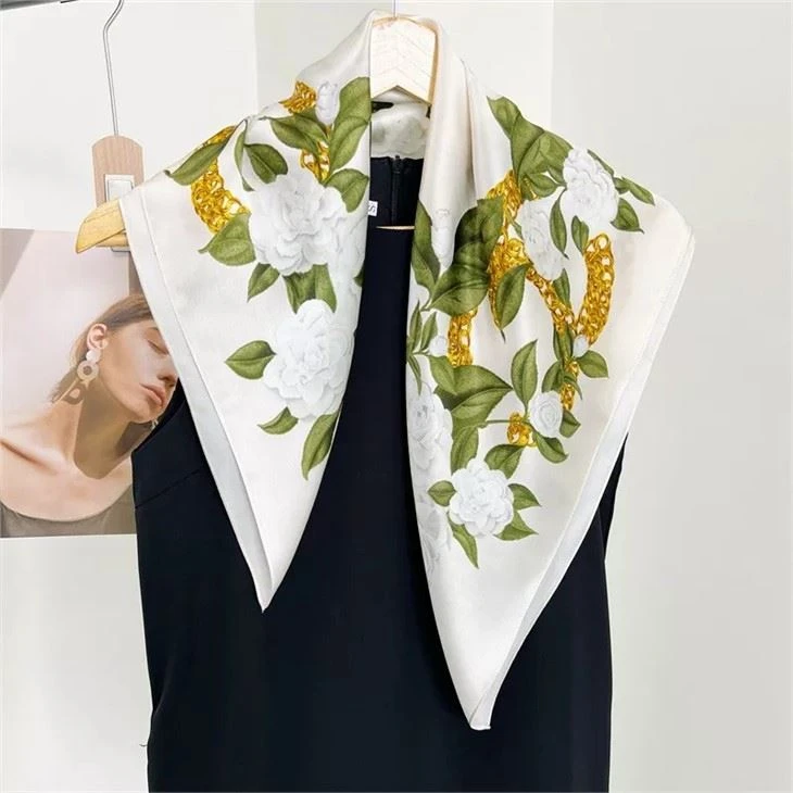 Silk Satin Head Hijab Designer Scarves factory