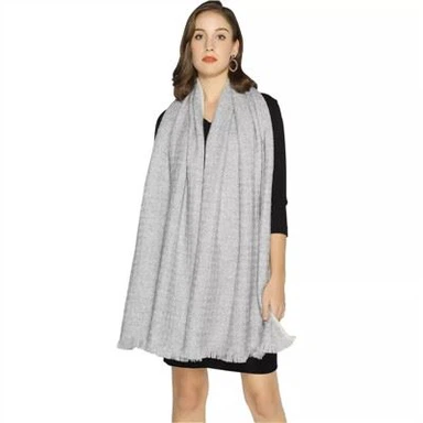 Custom Gray Thick Pure Cashmere Shawls
