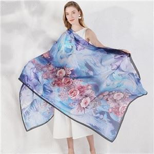 Ladies Fashion Printed Silk Square Scarf