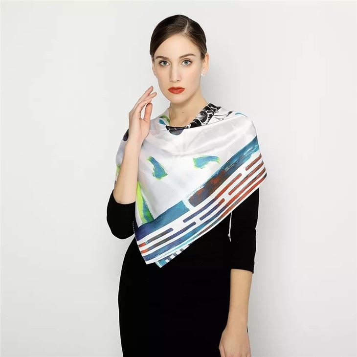 Square 100 Silk Head Scarf Print for sale