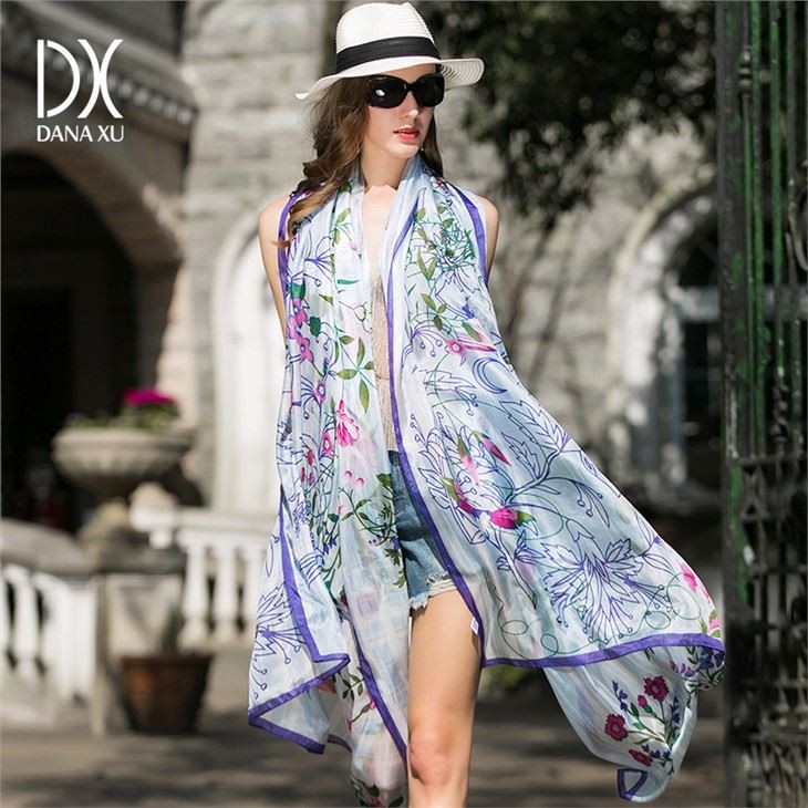 Unique Designs Pure Silk Shawl Wrap 