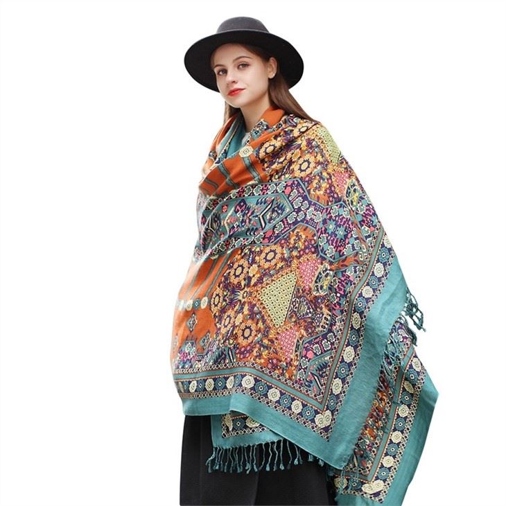 cheap Vintage Cashmere Modal Pashmina Shawl