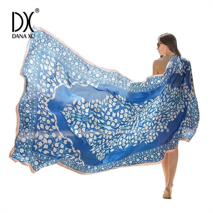 White Silk Shawl Wrap