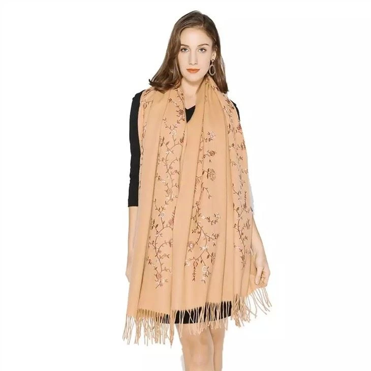 Wholesale Spring Wool Embroidery Shawl