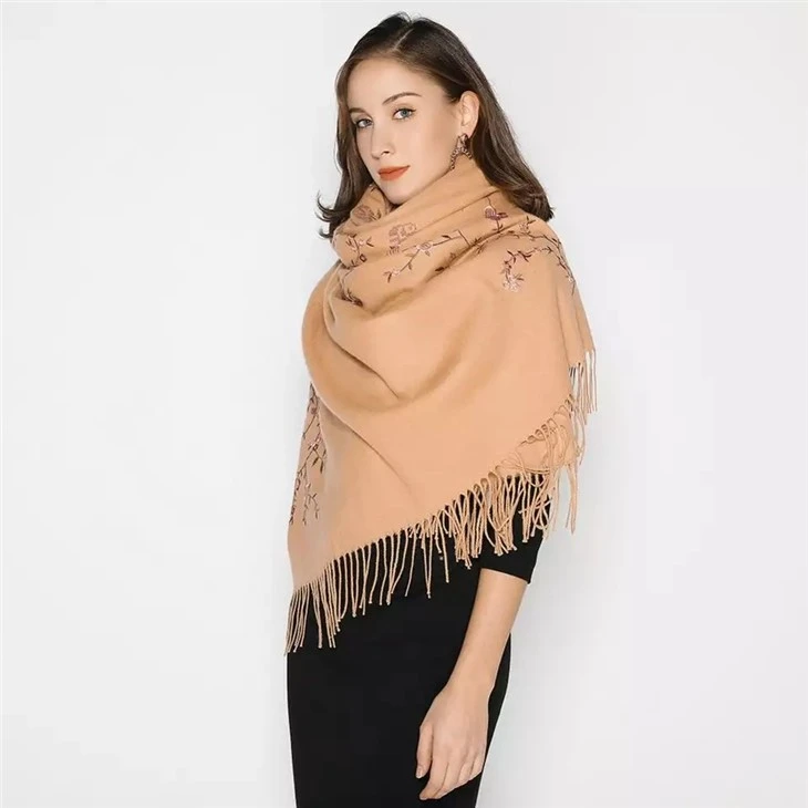 Wholesale Spring Wool Embroidery Shawl factory
