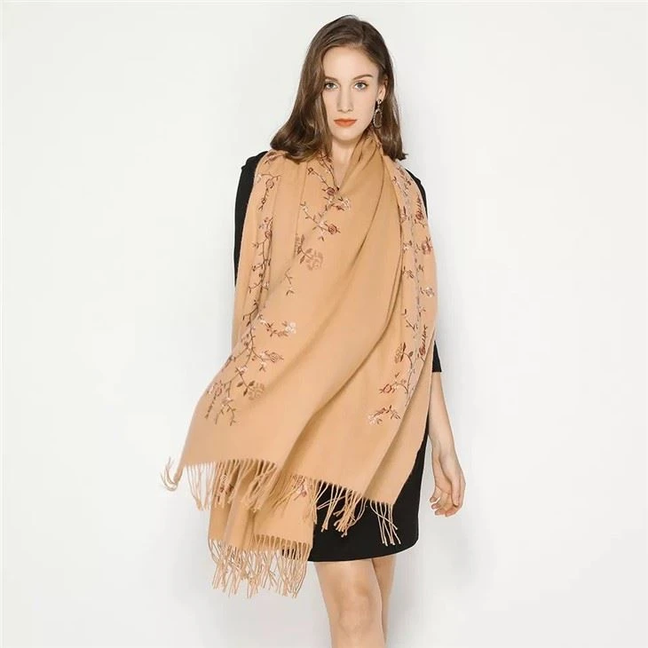 Wholesale Spring Wool Embroidery Shawl Manufacturers