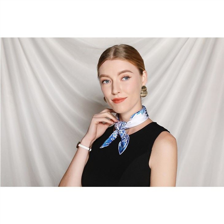  Silk Head Scarf Print