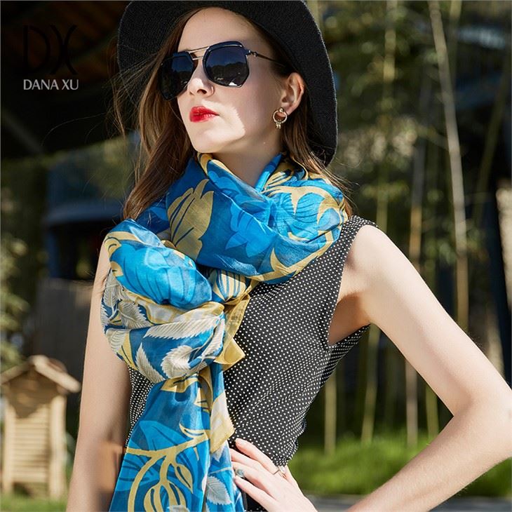  Floral Silk Scarf