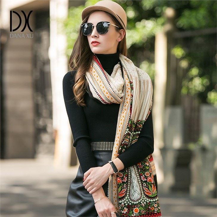Wool Scarf Wrap Dupatta Hijabs Muslim suppliers