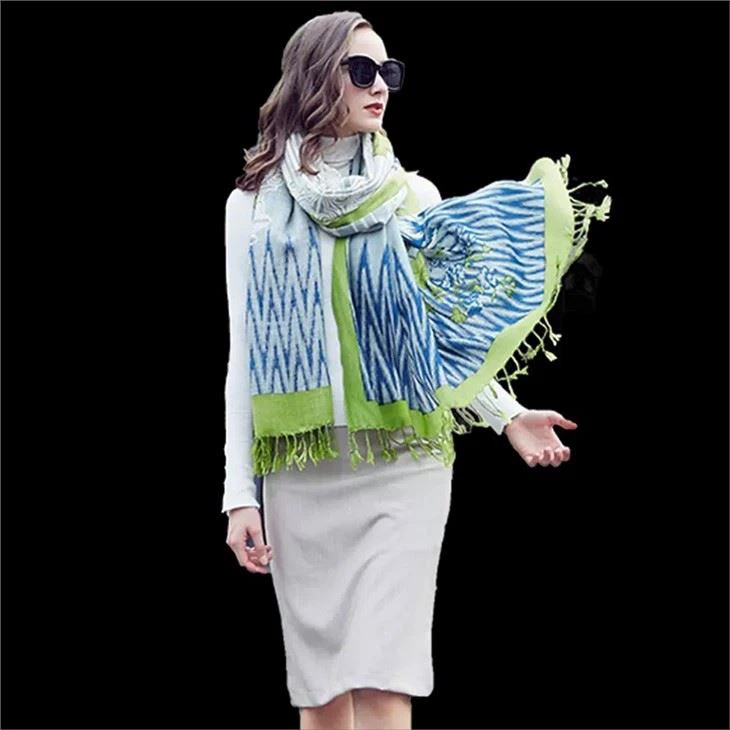 china Wool Scarf Printed Hijab Long Pashmina Shawl