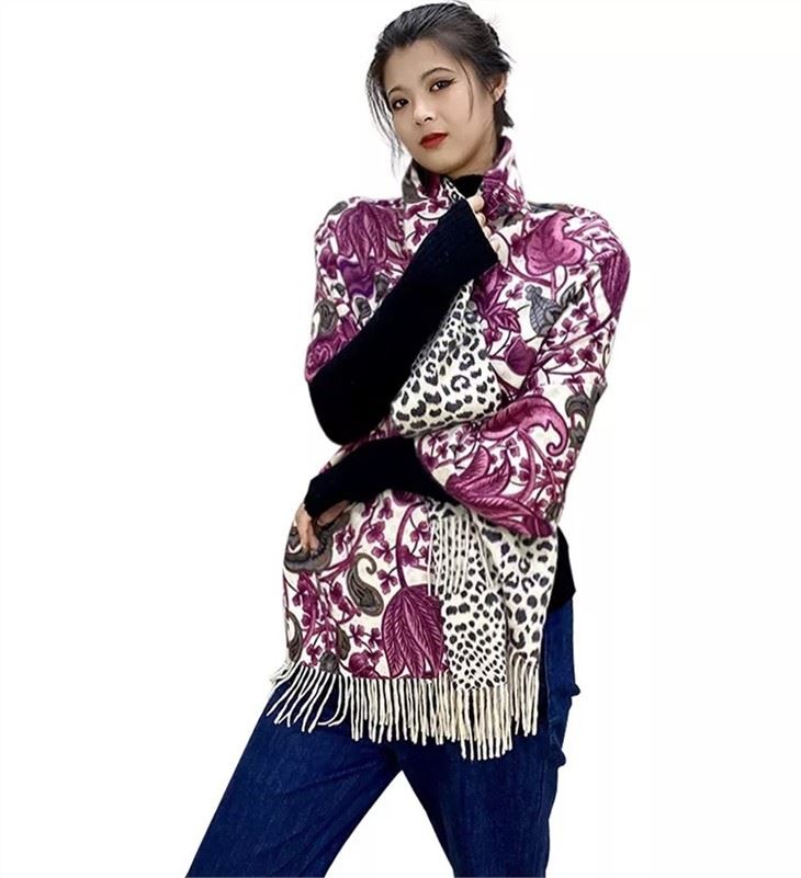 Wool Shawl Pashmina Tassel Scarves Manufacturers