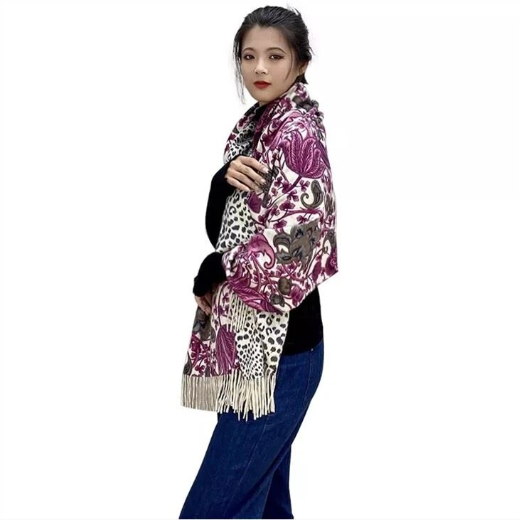 Wool Shawl Pashmina Tassel Scarves for sale