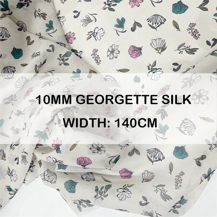 10MM 100% Mulberry Georgette Silk Width 140cm Silk Printing Fabric