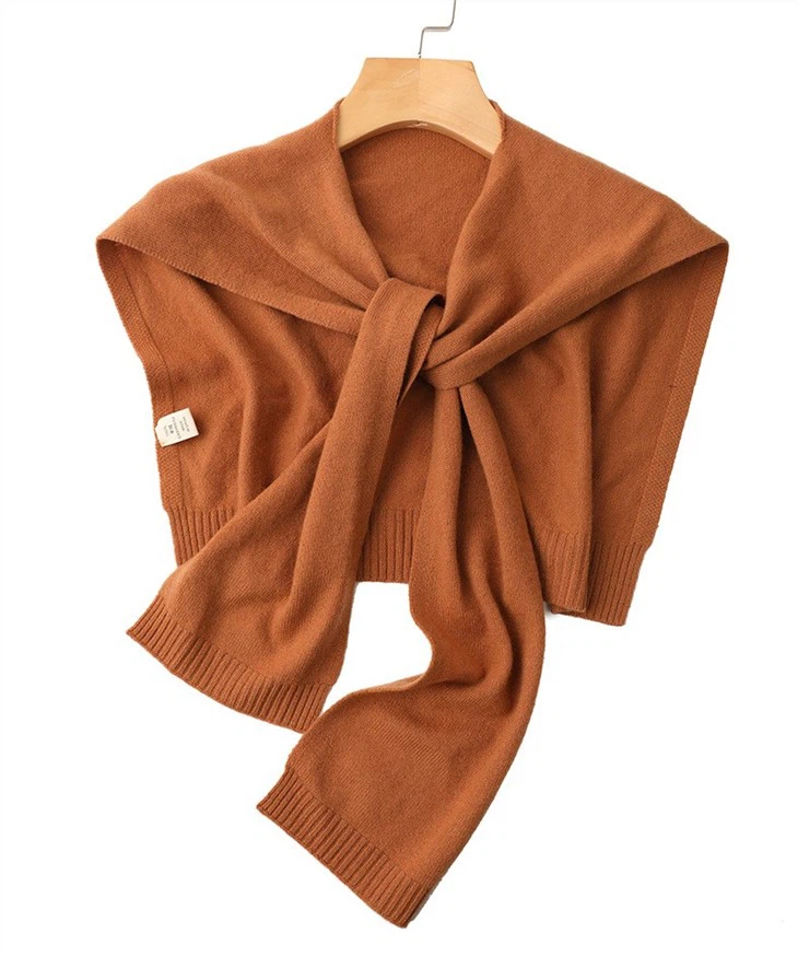 Cashmere Knitted Shawl Small Size Women's Knotted Scarf
